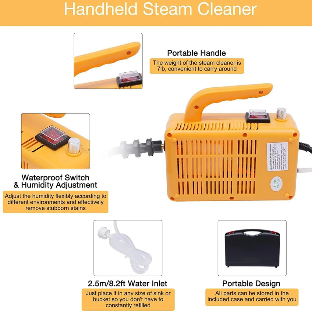 Cleaner, High Temperature High Pressure Mobile Cleaning Machine, Commercial Multi-Purpose Industrial Home Steam Cleaner,Black
