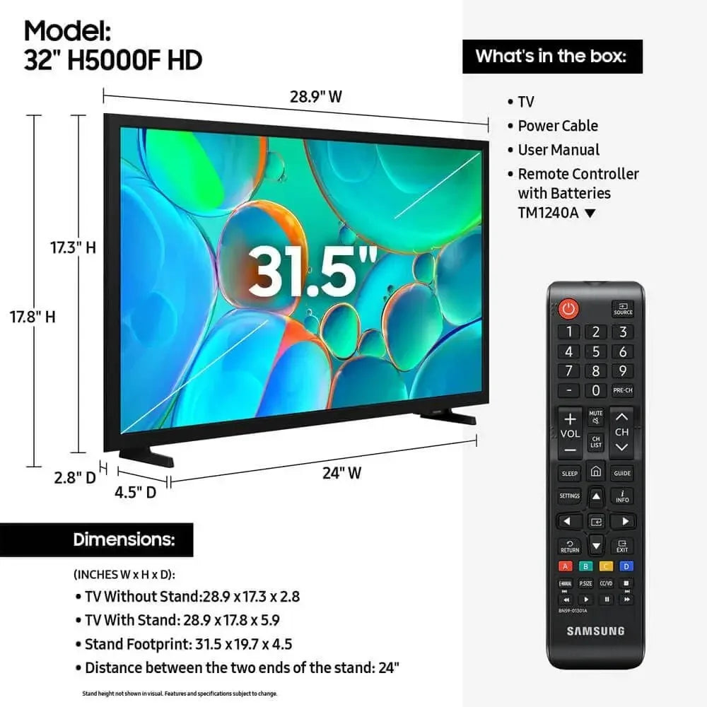 UN32H5000 32 inch Class H5000 Series HD Smart LED TV