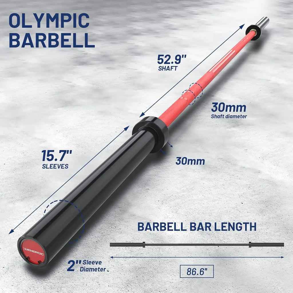 7ft Barbell 20KG Bar Load 700lbs Capacity Available Men's Barbell with Hard Chrome Sleeves for 2" Plates, 2 Inch Barbell Bar for