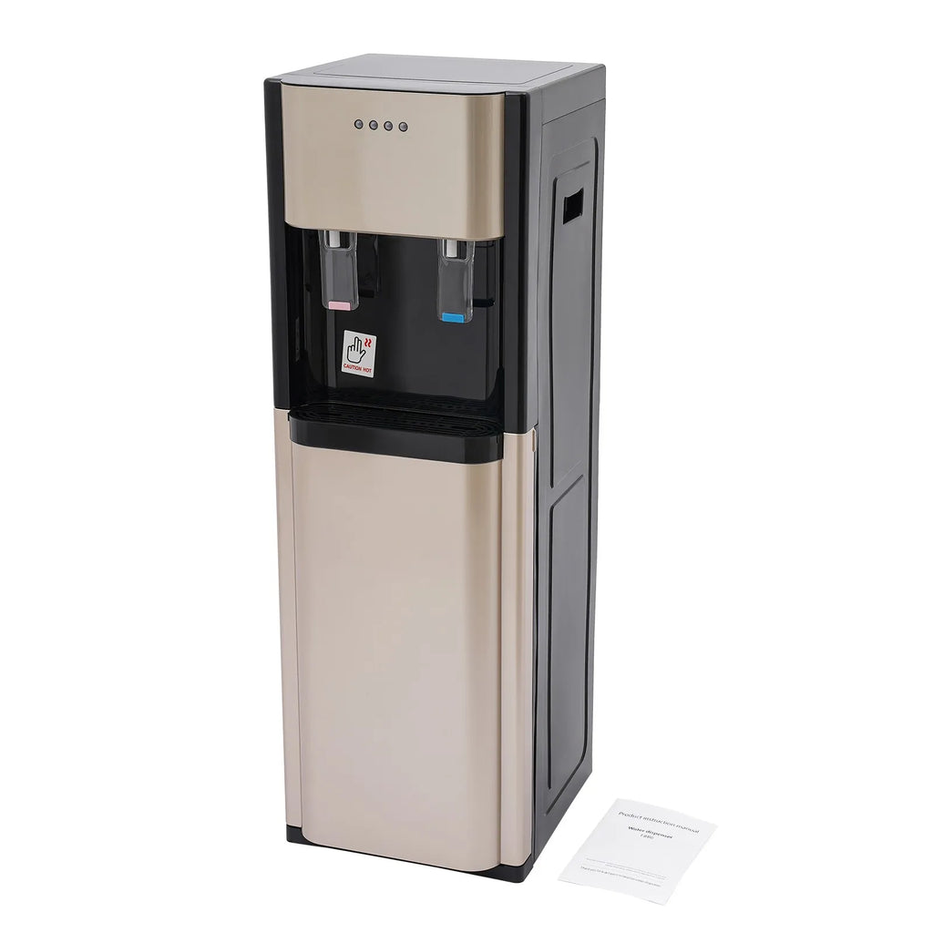 110V 5 Gallon Bottom Load Water Cooler Dispenser Drinking Machine Hot & Cold Water PP 304 Stainless Steel Fo Offices Nurseries