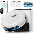 Smart Robot Vacuum and Mop: 75-Day Auto-Empty, 6000Pa Suction, Custom Cleaning, Mapping, 140 Min Run, Carpet Brush, 2.4G/5G Wi-F