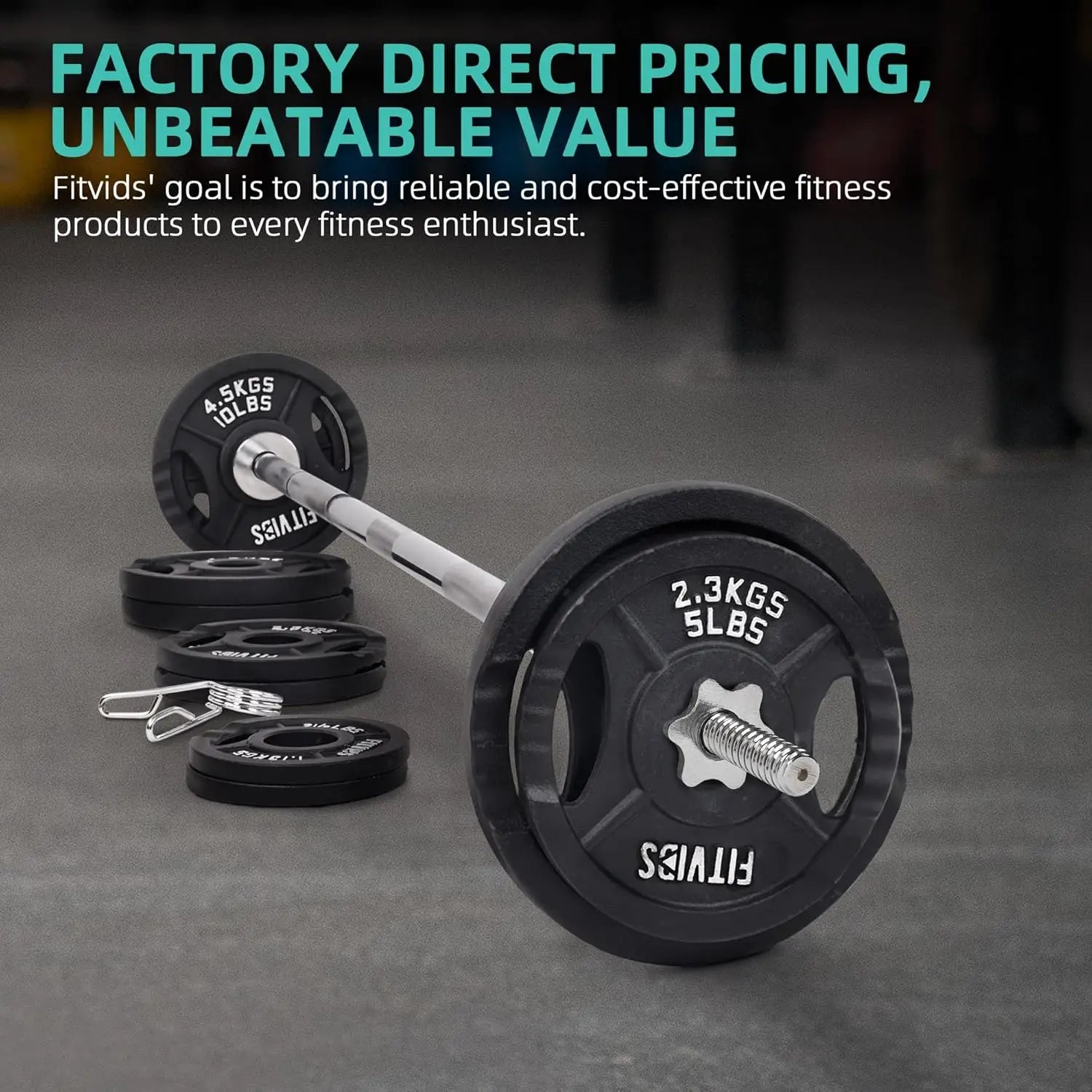 95-Pound Cast Iron Weight Set with 5FT Barbell Bar, Star Locks, and Multiple Plates for Home Gym