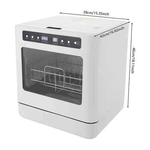 Portable Mini Dishwasher For Countertop Use With 4 Washing Modes And Drying Function For Family Kitchenware