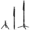 SIRUI SVM-165P 1.65M Carbon Fiber Tripod Monopod Portable Tabletop Travel Tripid With Pedal 10kg For Video Action DSLRs Camera