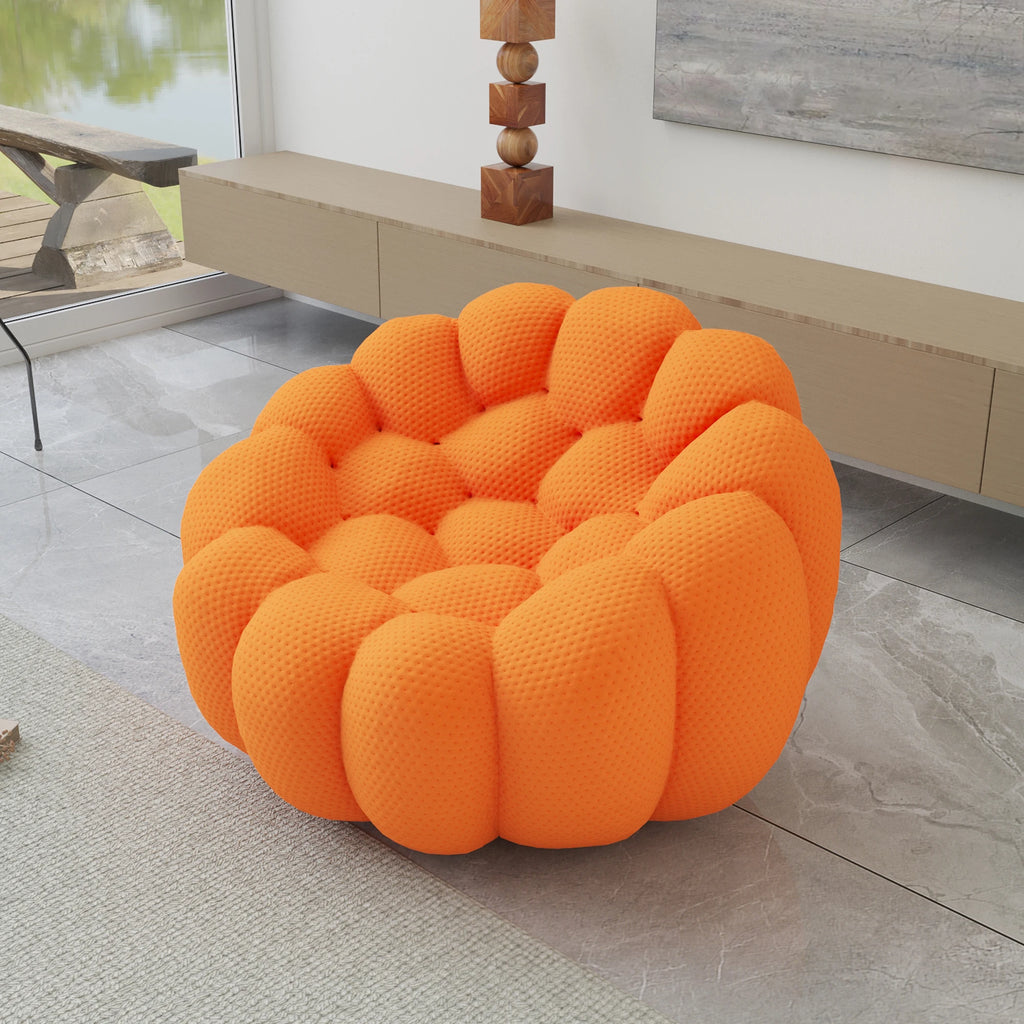 Sdorens 49'' Oversized Boneless Bubble Couch Chair Football-Shaped Design Curved Couch for Living Room No Assembly Required