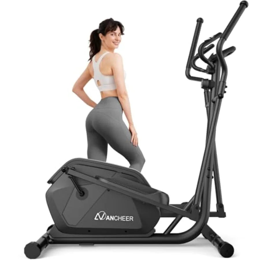 Elliptical Exercise Machine for Home with Ultra-Smooth Magnetic Drive 14 Levels Resistance Cardio Machine with LCD Moni