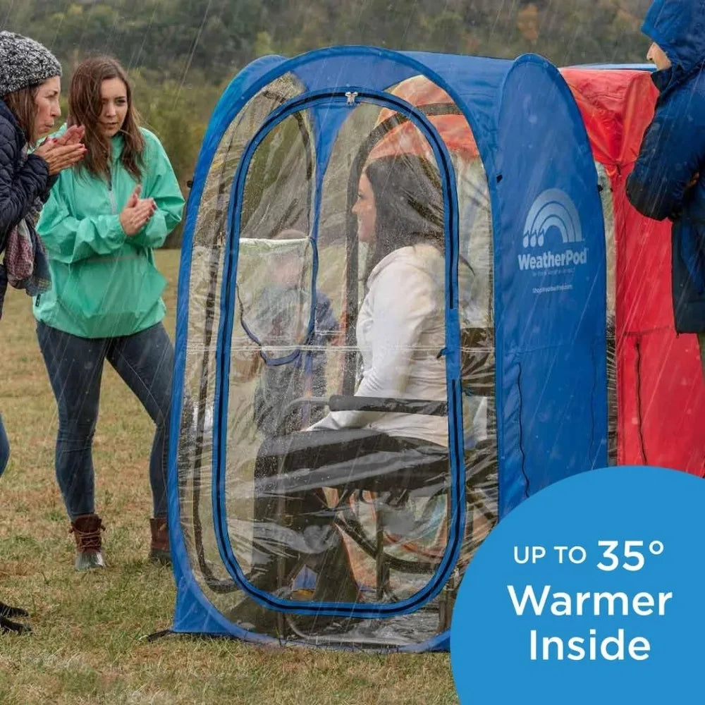 Pop-Up Sports Tent 1-2 Person Instant Setup All-Weather Pod Shelter for Outdoor Sports Rain Wind Cold