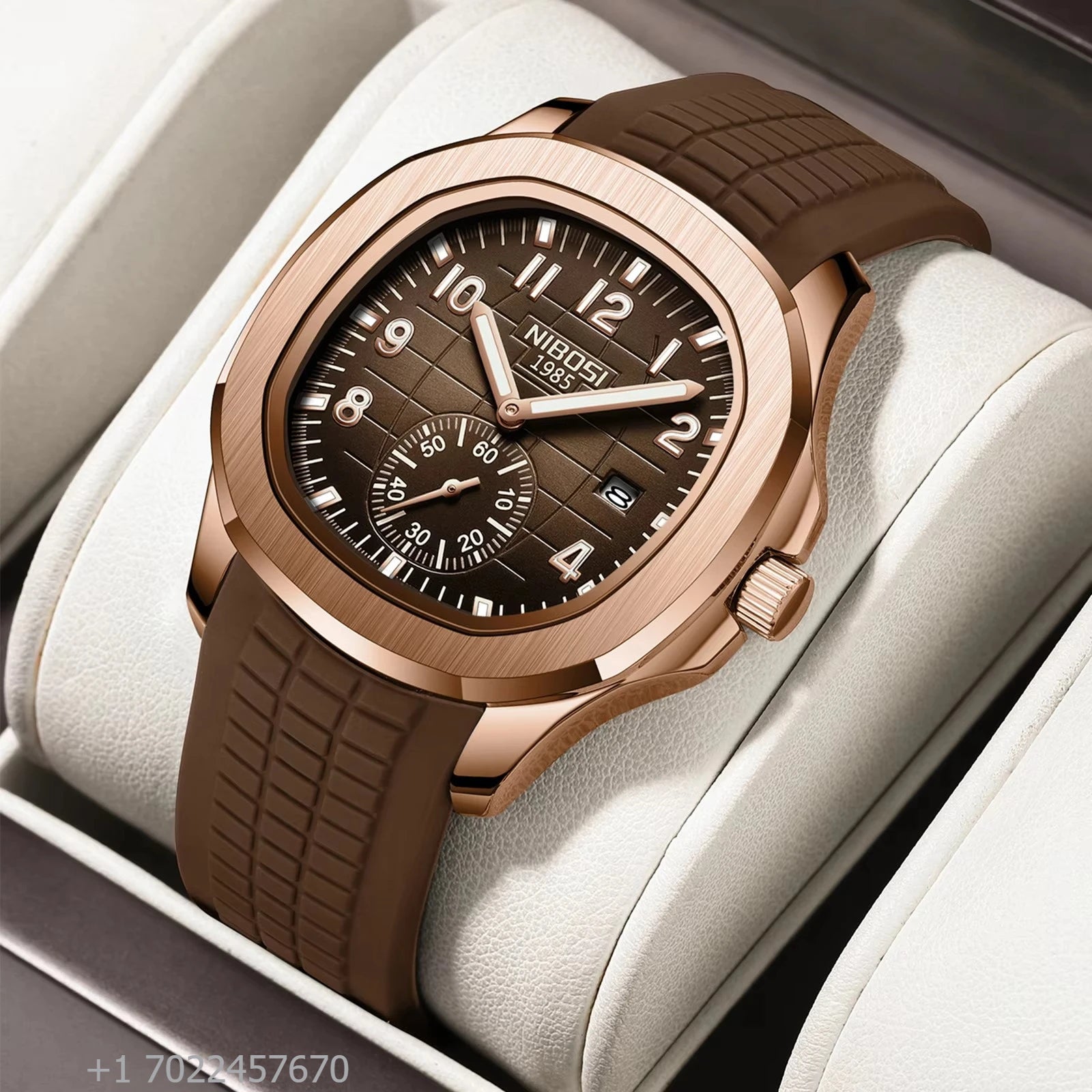 High-quality P-P Model 5711 ETA Automatic Cal. 240 Movement 9.9mm Ultra-thin Stainless Steel Case Sapphire Crystal 5BAR Water