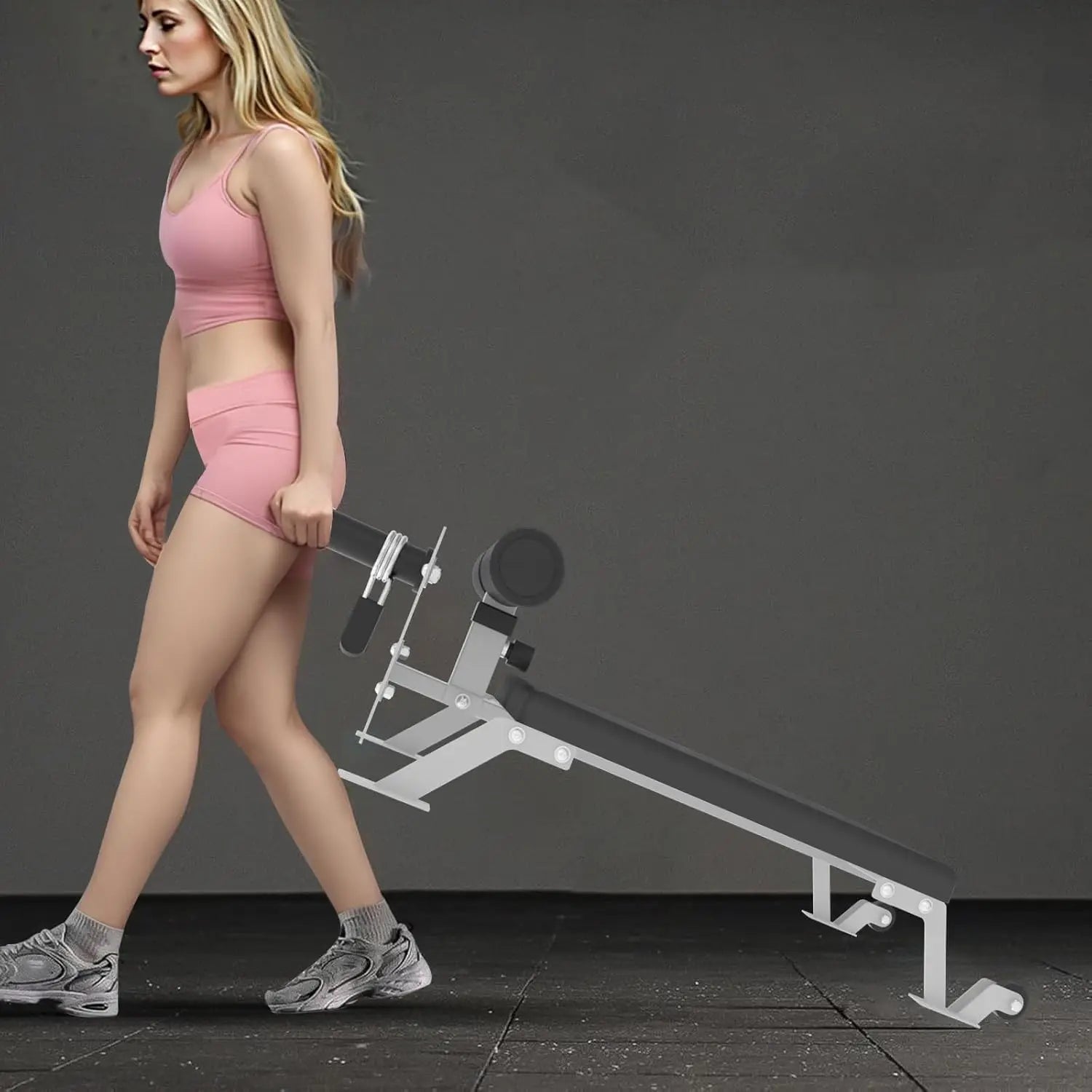 ‌Nordic Hamstring Curl Machine,Height Adjustable Nordic Curl Bench, Compact Home Gym Equipment for Strength Training for Home