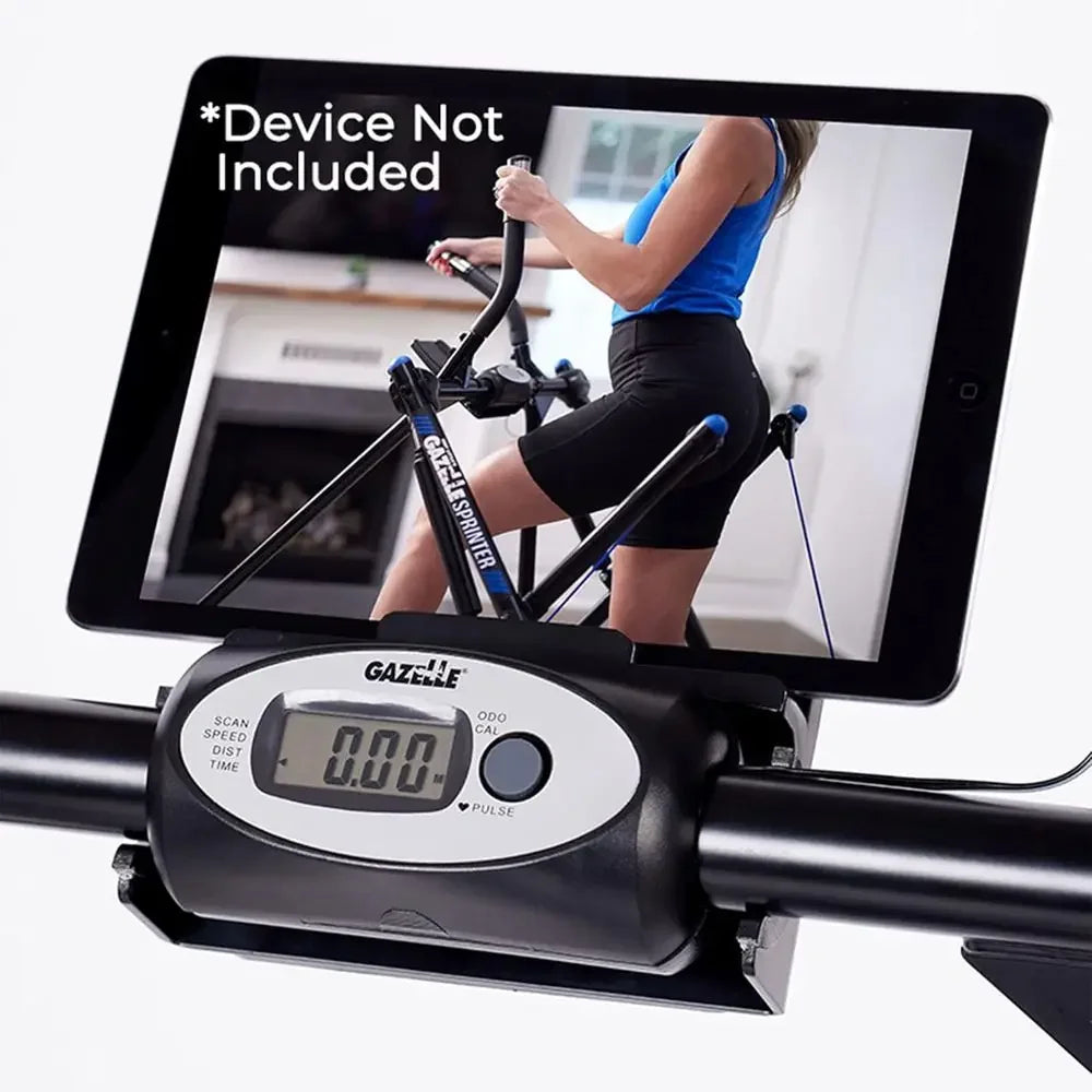 Low-Impact Elliptical Exerciser for Home Gym Supports up to 300lbs - Compact Space-Saving Design for Efficient Cardio Workouts