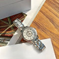 Elegance Women Imported Quartz Movement Watch Diamond Round Dial Brand Calendar Window Watch For Women