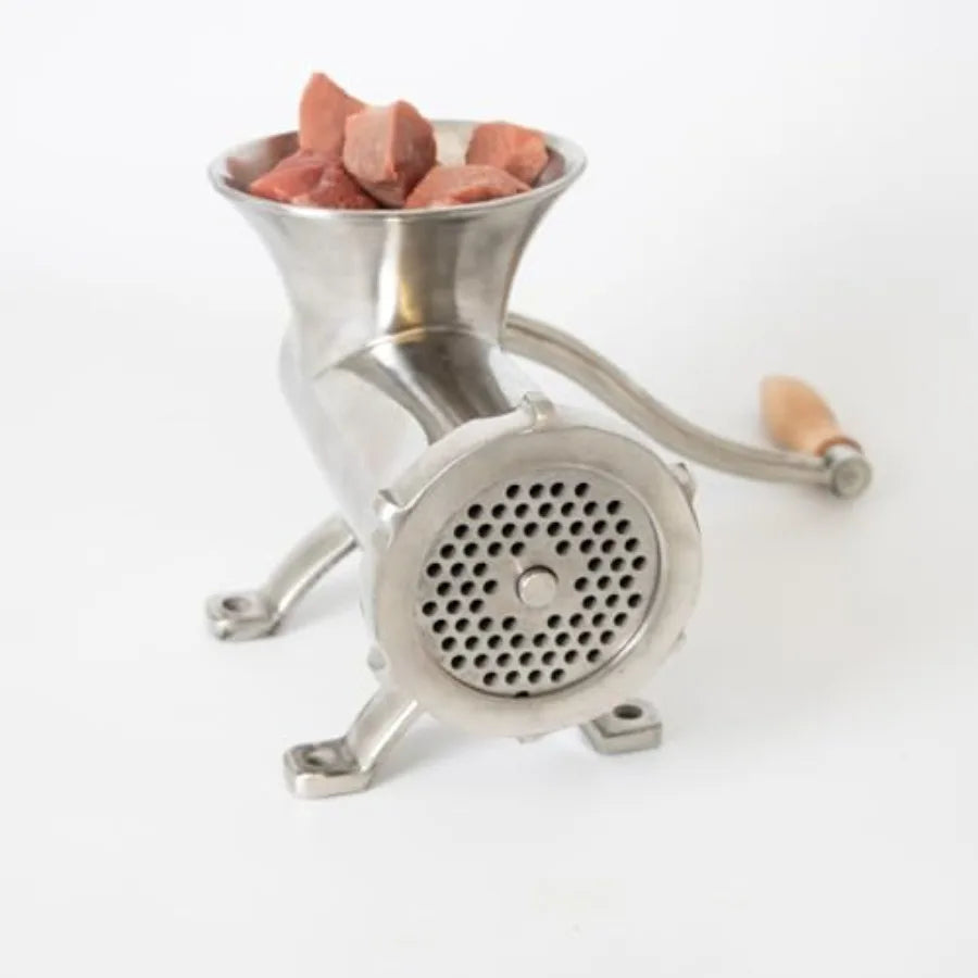 Manual HandCranked Stainless Steel Meat Grinder 22 for Home Use: Ideal for Kitchen Meal Prep Easy to Clean and Store Perfect fo