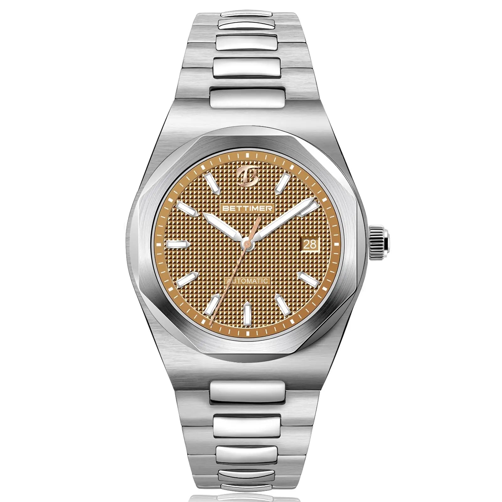 BETTIMER B8001 V1 Automatic Watches Men PT5000 Movement 40mm 316L Stainless Steel 10ATM Water Resistance Self-Winding Mechanical