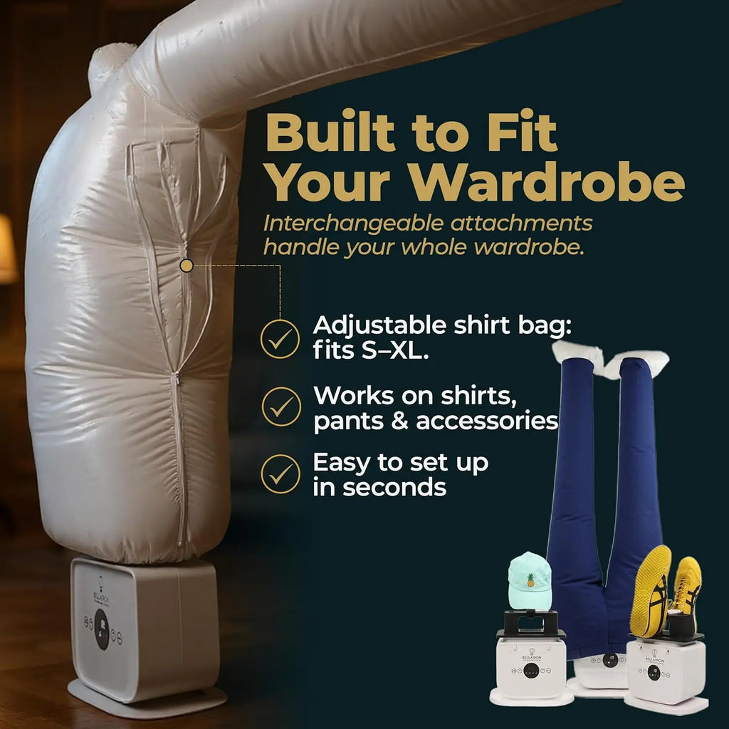 Automatic Hot Air Garment Dryer & Iron - Hands-Free Wrinkle Remover for Shirts & Pants, Reliable Everyday Use
