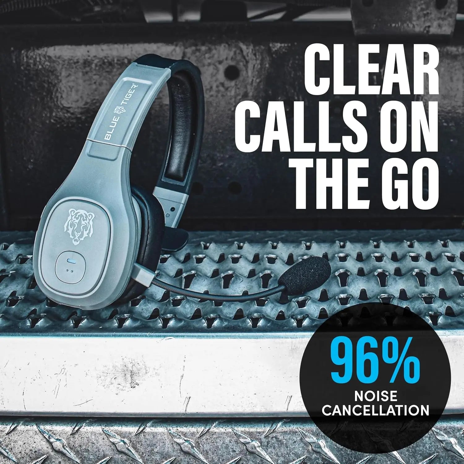 Premium Trucker Bluetooth Headset - Wireless Noise Canceling, 30-Hour Talk Time, USB-C Charging for Drivers