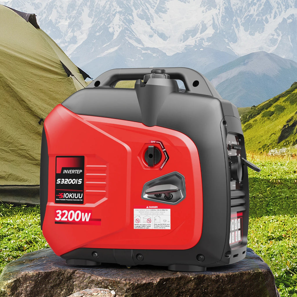 3200W Portable Inverter Generator operating power 2600W, EPA, Ultra Quiet, CO Alarm, Parallel Ready, Camping RV Home Emergency