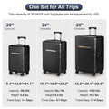 Luggage Expandable Suitcase PC+ABS 3 Piece Set with TSA Lock Spinner  suitcase Large capacity suitcase Chaoliu suitcase