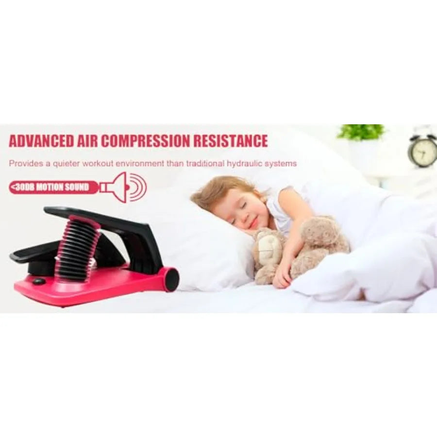 Air Stair Climber Stepper Machine for Home Cardio Training Adjustable Resistance with Comfortable Foot Pedals Compact Design Bl