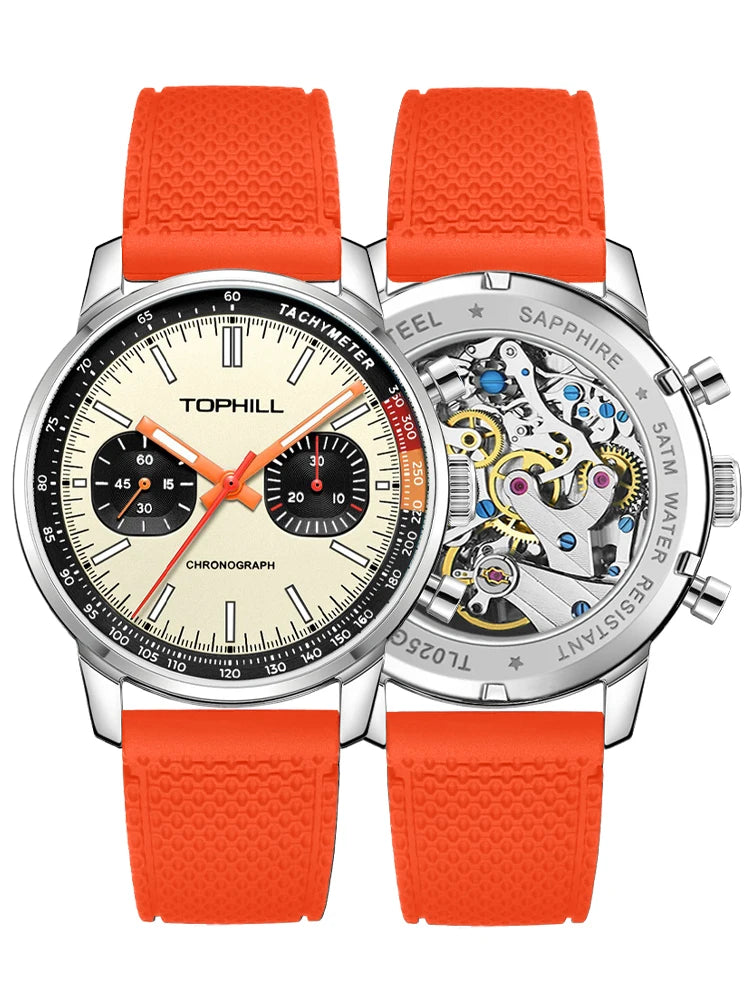 Mens Watches 40mm Seagull ST1901 Movement Pilots Mens Racing Chronograph Hand Wind Mechanical Watch Sapphire Luminous Wristwatch