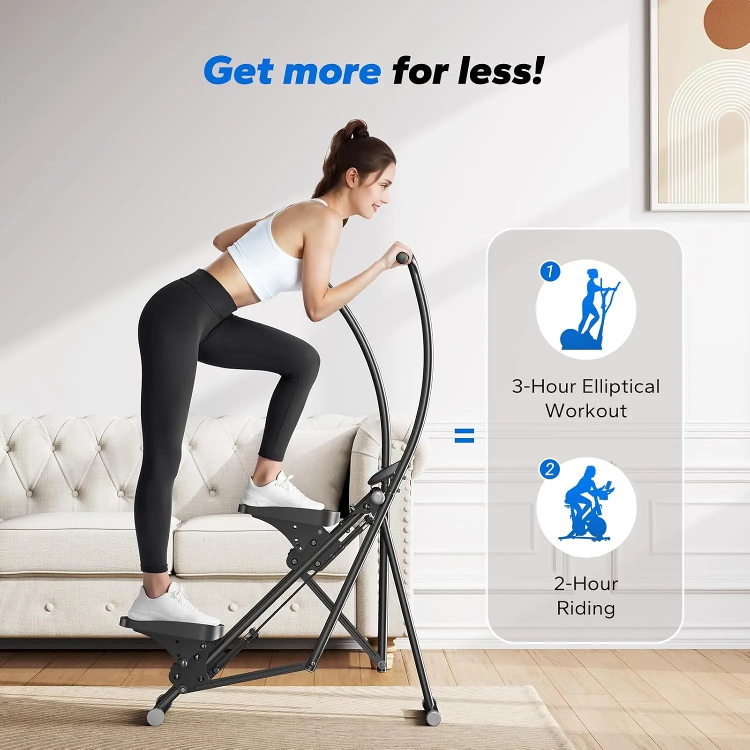 Stair Stepper for Home Gym Exercise, New Version Vertical Climber Machine for Full-Body Workout, Compact Folding Cardio Exercise