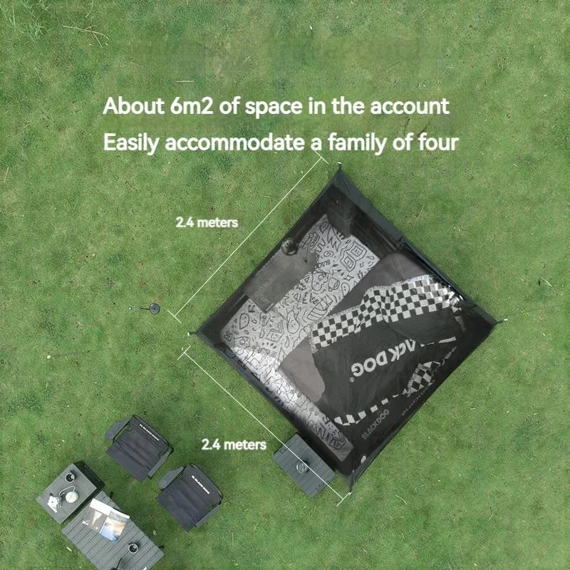BLACKDOG Camping Tent 15D Outdoor Automatic Portable Quick-Open Room-Style Tents Vinyl Thickened Rainproof Camping Equipment