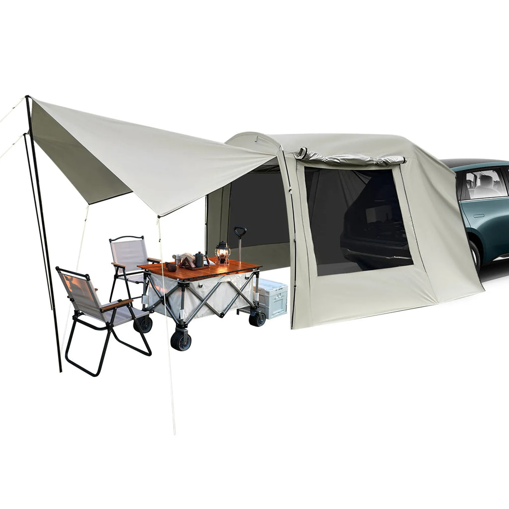 Car Box Docking Tent Camping Family Dome Tent Sunshade PU3000 Waterproof & UV40 Sun Protection 9.35x7.87ft Spacious Shelter