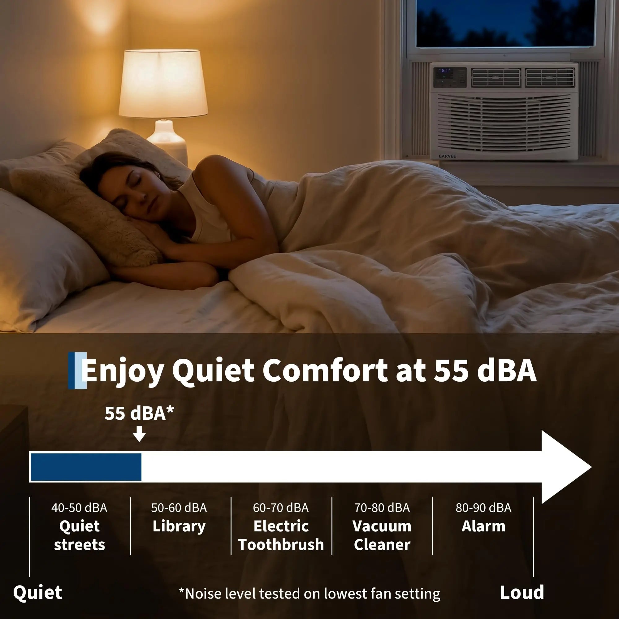 12000 BTU Window Air Conditioner Cools 550 Sq Ft, Quiet AC Unit With Remote, Auto-Cool & Energy Saving For Bedroom Office