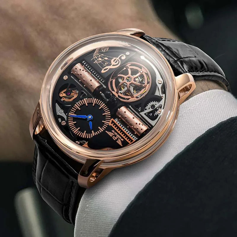 PINDU Watch New TOP Men Mechanical Watch Godfather Fashionable Classic Series Sapphire 45.5MM Wristwatches Men