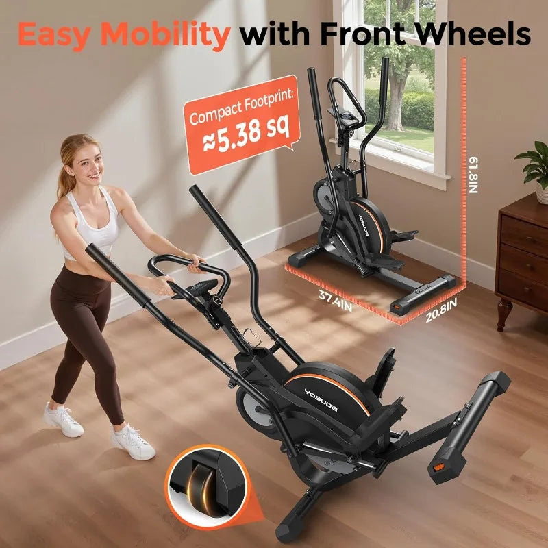YOSUDA Elliptical Exercise Machine, Compact 3-in-1 (Elliptical + Cardio Climber + Stair Stepper) Elliptical for Home with 45