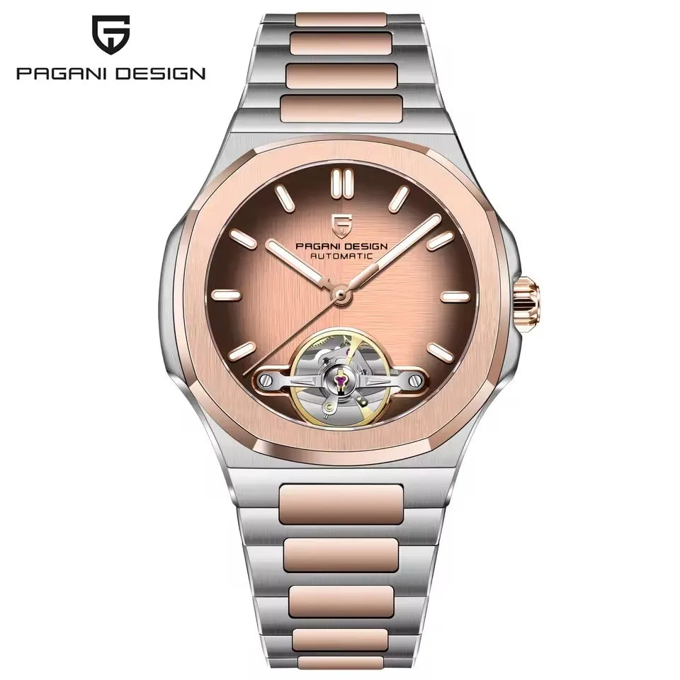 2026 PAGANI DESIGN New Tourbillon Mechanical Watch 316L All Steel Luxury Waterproof Men watch Sapphire Mirror Luminous Man watch