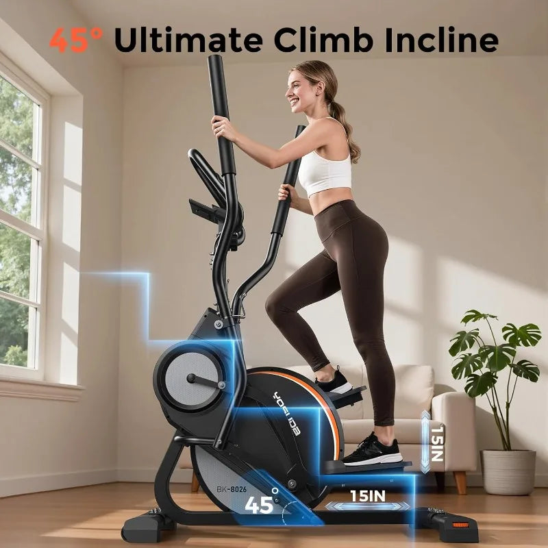 YOSUDA Elliptical Exercise Machine, Compact 3-in-1 (Elliptical + Cardio Climber + Stair Stepper) Elliptical for Home with 45