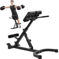 Hyperextension Roman Chair, Foldable Back Extension Bench, Adjustable Home Gym Machine for Core Training