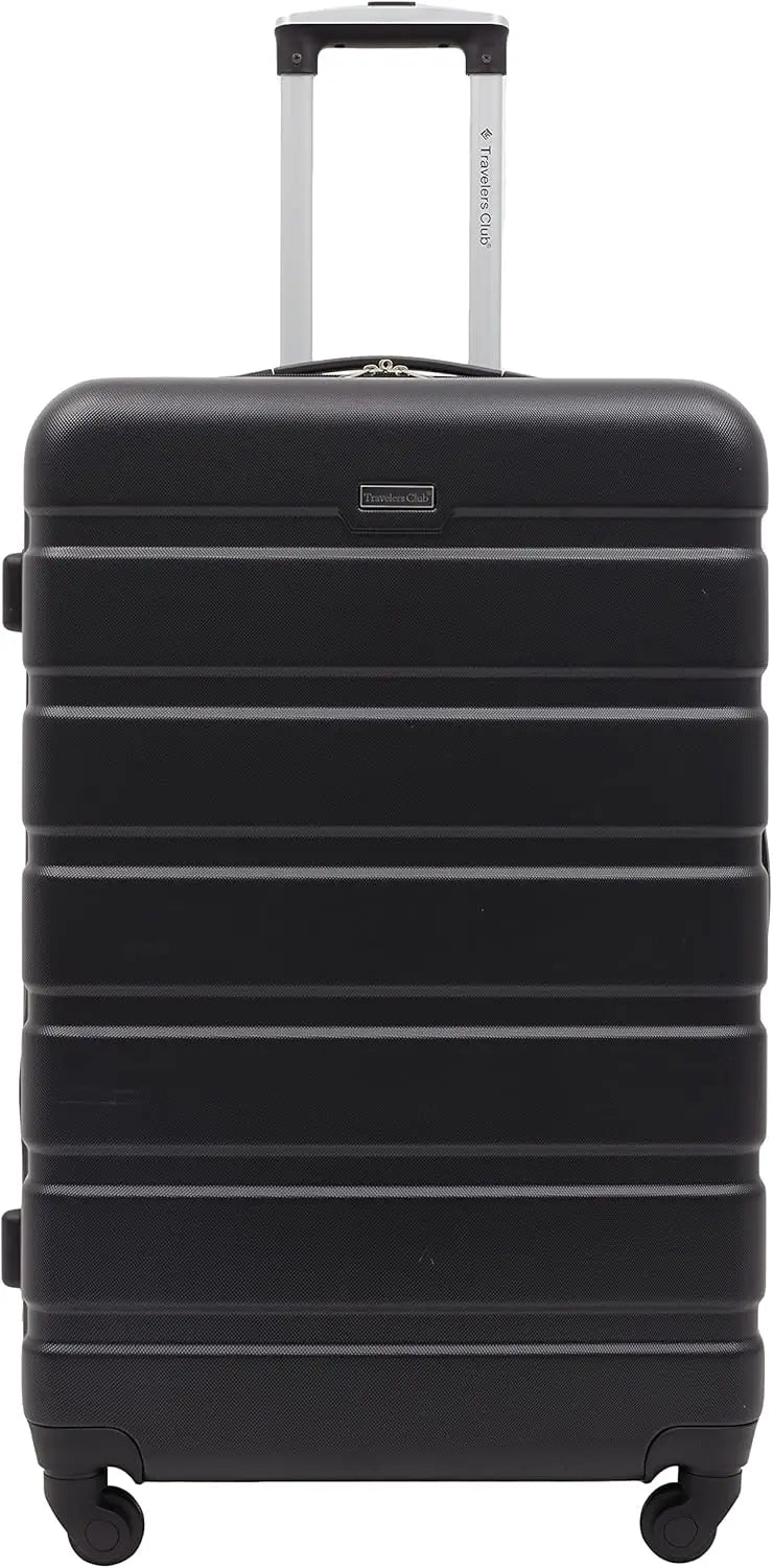 2-Piece Black Luggage Set for Travelers, Durable and Stylish Carry-On Suitcase with Spinner Wheels