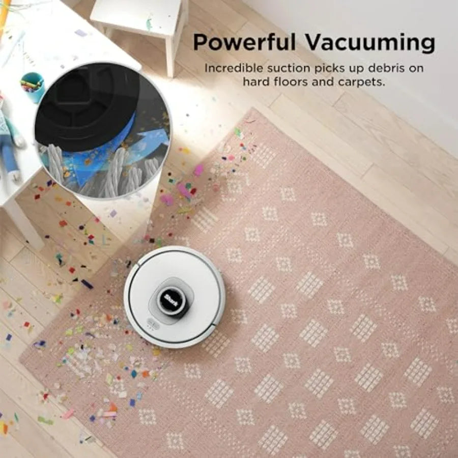 Robot Vacuum Cleaner for Pet Hair, Rugs, Carpets Hard Floors with Powerful Suction, Self-Empty Base, 60-Day Capacity, Voice Con
