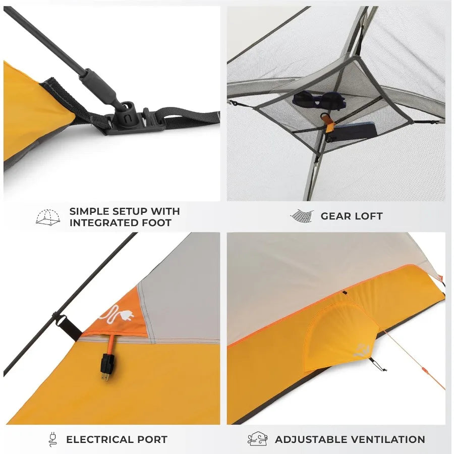 Tent for Family Camping Hiking and Backpacking 3 Person/ 4 Person/ 6 Person/ 9 Person Person Dome Camp Tents with Included Tent