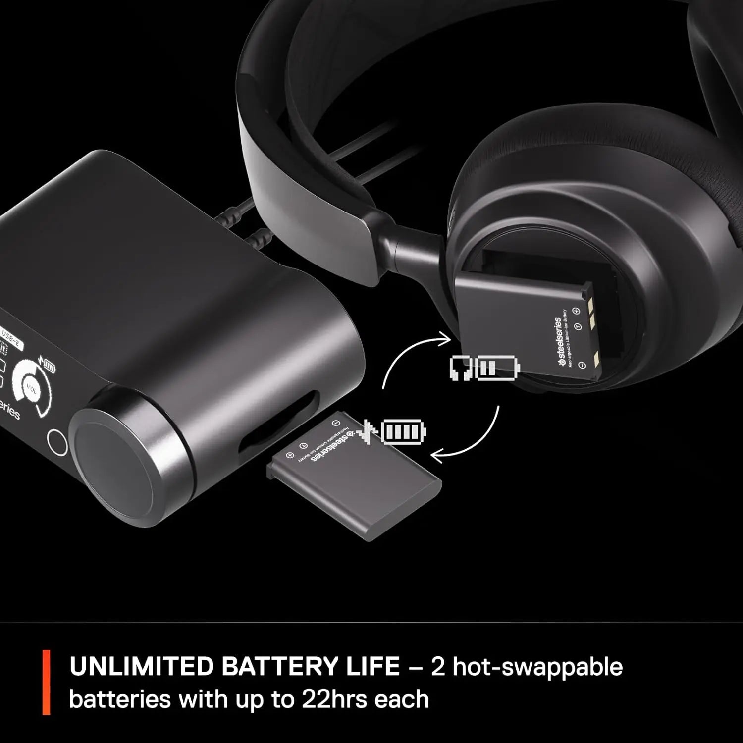 Multi-System Wireless Gaming Headset with Active Noise Cancellation, Premium Hi-Fi Drivers, and ClearCast Mic (Renewed)