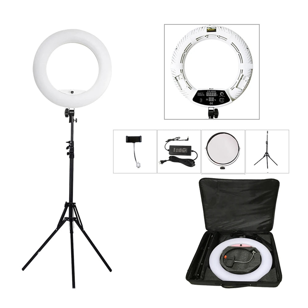18inch Ring Lights Lamp with Tripod 96W Selfie Light for Beauty Salon Tattoo Yidoblo FD480 Photo Studio Video Light CRI95+
