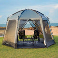 Screen Tent Camping Tent for 6-8 Person 12' x 12' Portable Screen House Room with Detachable Sunshade for Camping Garden Backya