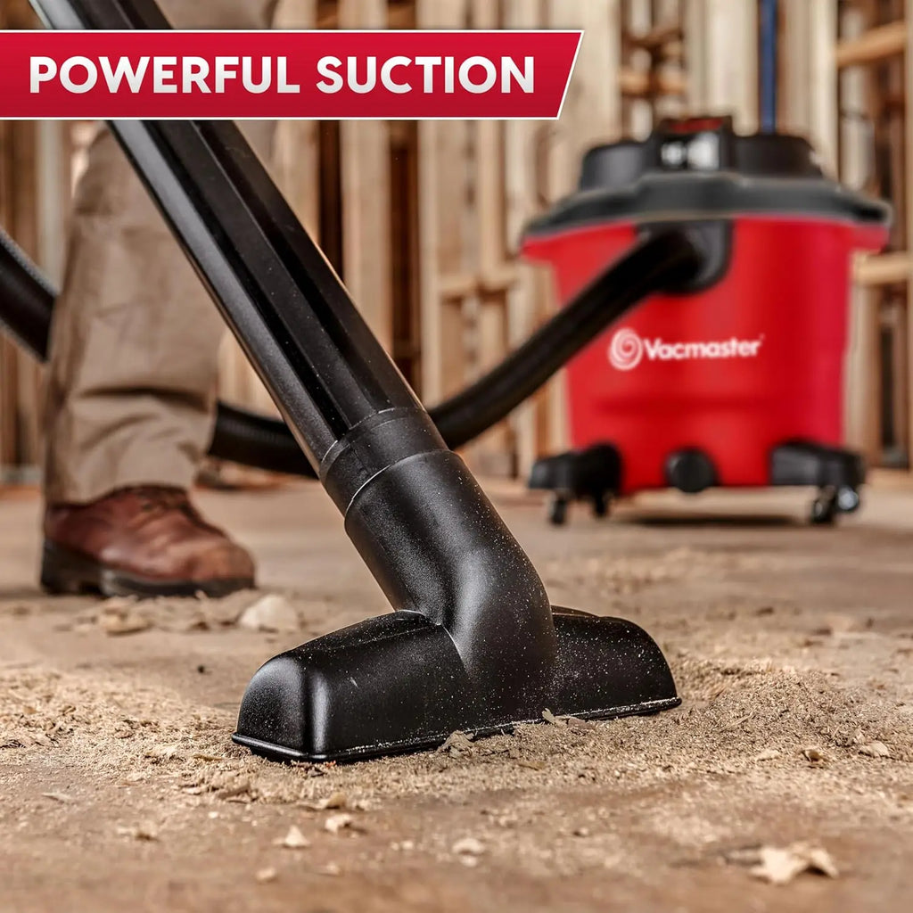 12-Gallon Heavy-Duty Wet/Dry Vacuum with 5.5 HP Motor, 9 Accessories & 27-Foot Reach