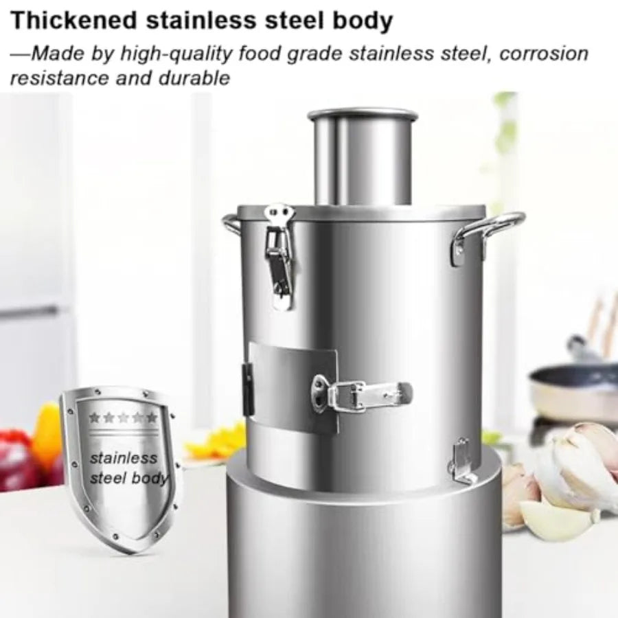 110V Portable Whole Dry Garlic Peeling Machine 200W Thickened Stainless Steel Electric Garlic Peeler Automatic Powerful Garlic