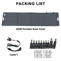 Ctolity 200w Flexible Solar Panel Complete Kit 12V-24V Portable Solar Charger Monocrystalline Panel Solar System for Camping