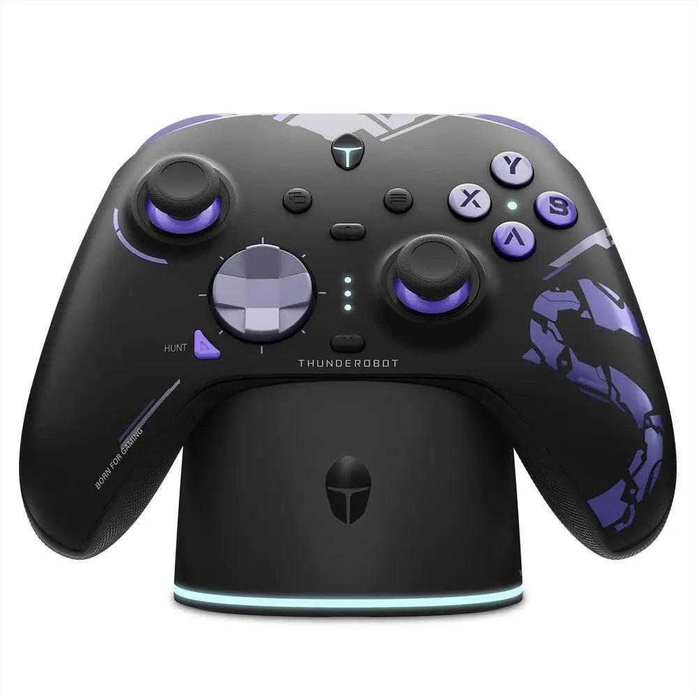 Wireless Gaming Controller for NS/PC/iOS/Android with Charging Dock, Adjustable Stick, Dual-Force Triggers, Optical Buttons, RGB