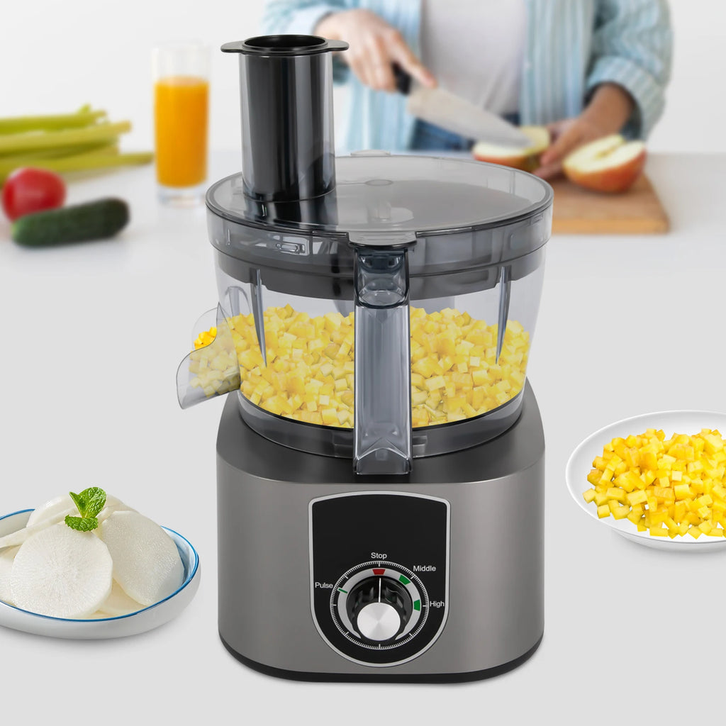 600W 3 in 1 Electric Vegetable Chopper Fruit Dicing Machine Food Processor Cutter Slicer Dicer for Chop Onion Potato Cucumber 7L