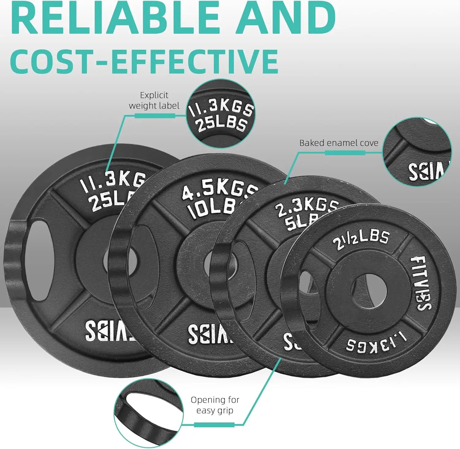 95-Pound Cast Iron Weight Set with 5FT Barbell Bar, Star Locks, and Multiple Plates for Home Gym