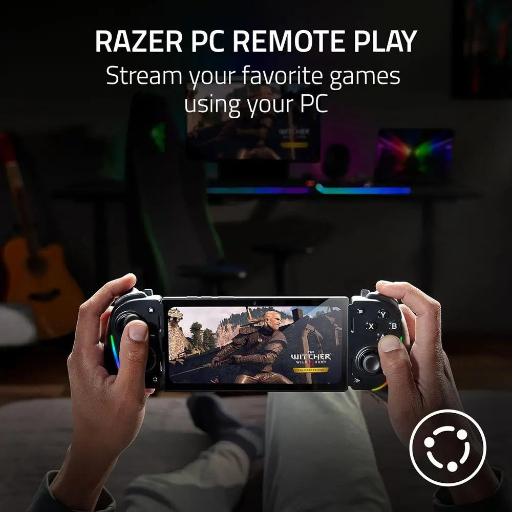 Ultra Gaming Controller for Android, iPe Series, iPad Mini Pro: Ergonomic Grip, Stream PC & PS5 Games, Mobile Gaming with RGB Li