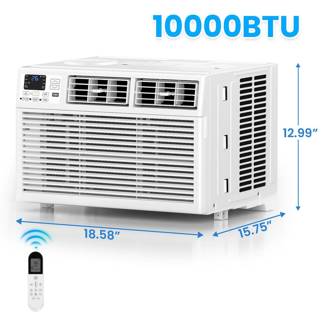12, 000 BTU/10, 000 BTU Window Air Conditioners, U-Shaped Air Conditioner Window Unit Cools Up To 550 Sq. Ft, 6 Modes 24H Timer