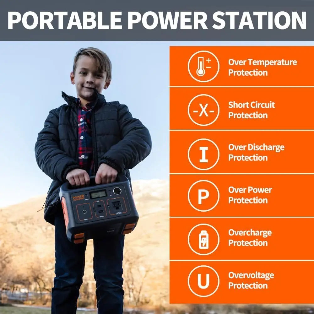 Portable Power Station 290, 290Wh Backup Lithium Battery, 110V/200W e Sine Wave AC Outlet, r Generator (r Panel Not Included) or