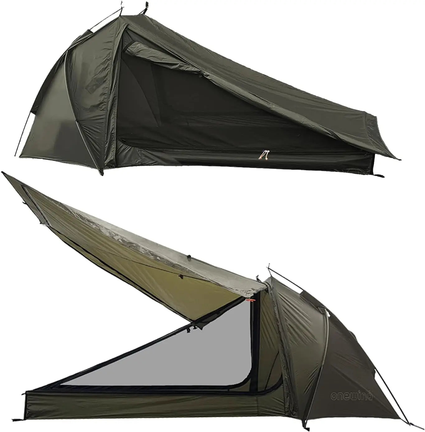 Ultralight One Person Tent with Rainfly, Easy Setup for 3-Season Camping Hiking Backpacking