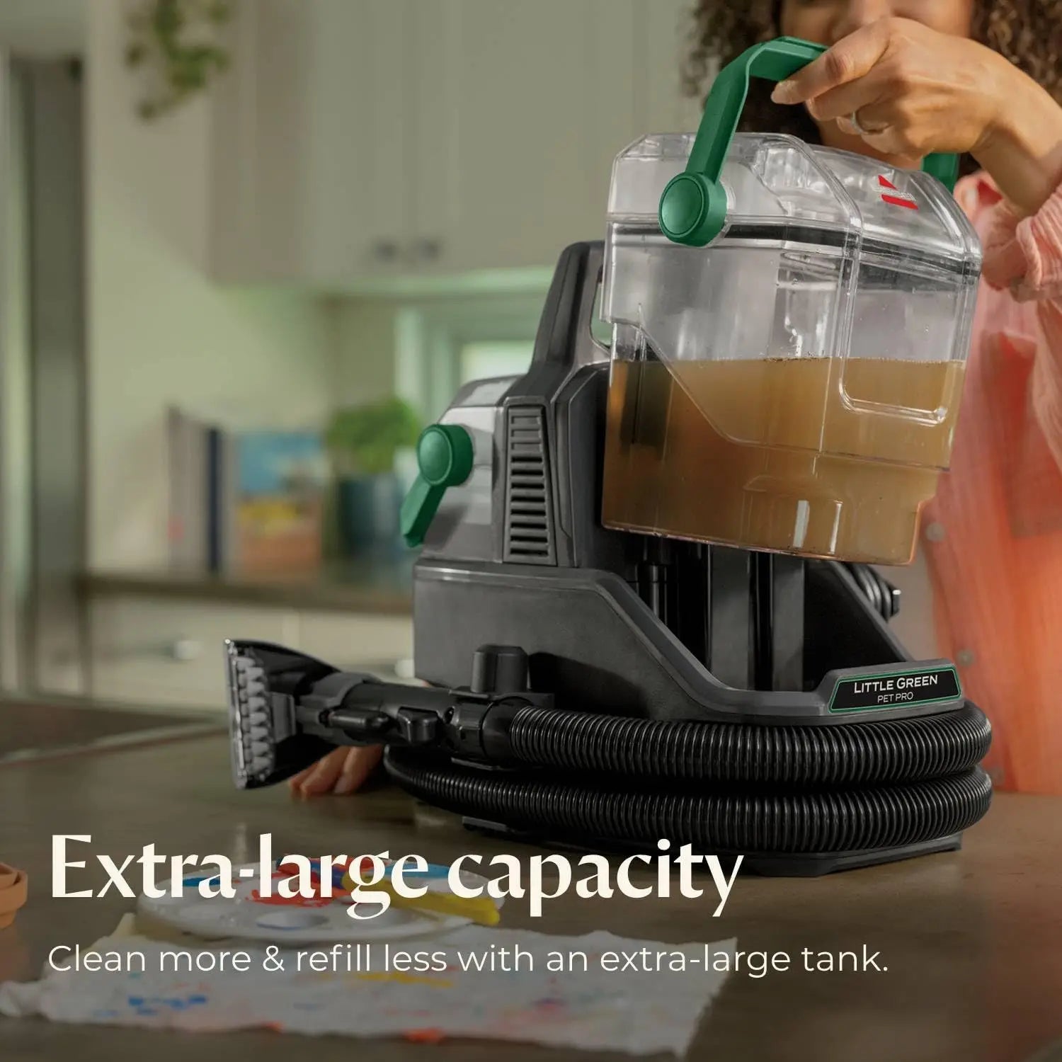 Portable Deep Cleaner for Carpets, Upholstery, and Cars with Strong Suction and Pet Stain Removal