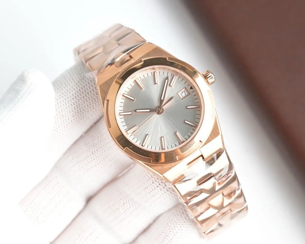 Women Watches Luxury Rose Gold Mesh Wristwatch Fashion Simple Waterproof Date Ladies Watch Bracelet Clock